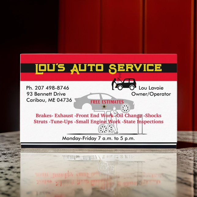 Car Mechanic Garage  Star Professional Business Card (Creator Uploaded)