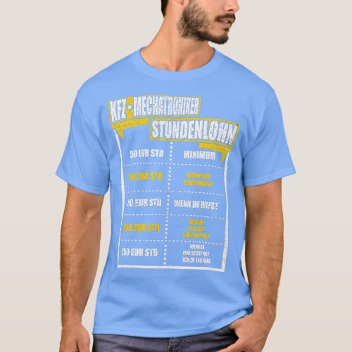 Car mechanic hourly wage funny mechanic screwdrive T_Shirt