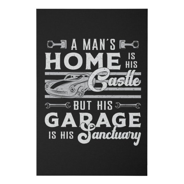Car Mechanic Mechanics Engine Funny Gift Idea Faux Canvas Print (Front)