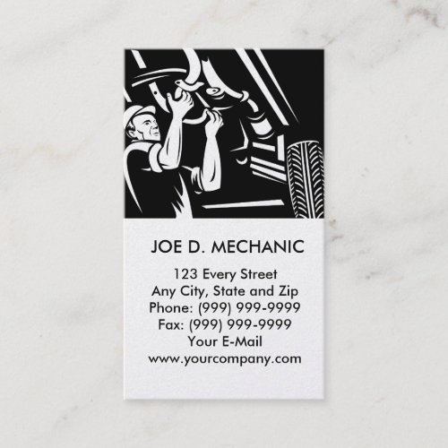Car mechanic repair automobile business card templates