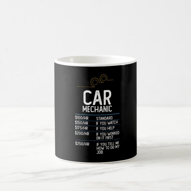 car mechanic repair garage funny gift present idea coffee mug (Center)