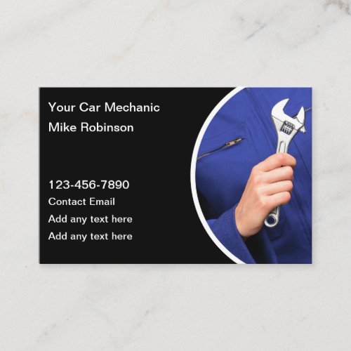 Car Mechanic Simple Business Cards