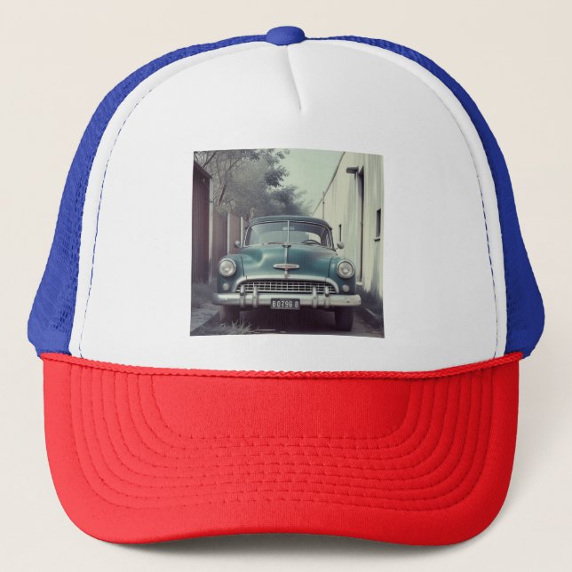      car    Men's Basic T-Shirt Trucker Hat (Front)