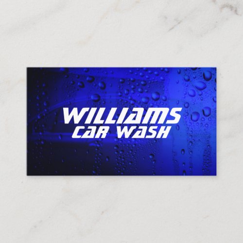 Car metallic surface wash cover  business card