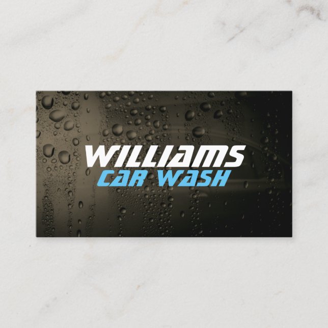 Car metallic surface wash cover  business card (Front)