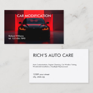 Car Modification Auto Business Card