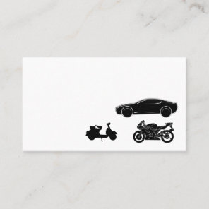 Car Motorbike Scooter Transport Courier Drive Business Card