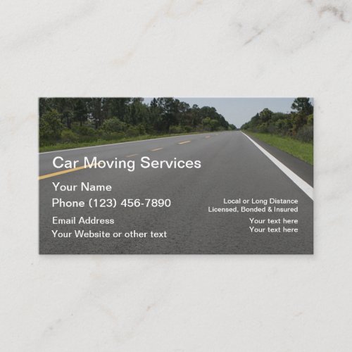 Car Moving Services Business Card