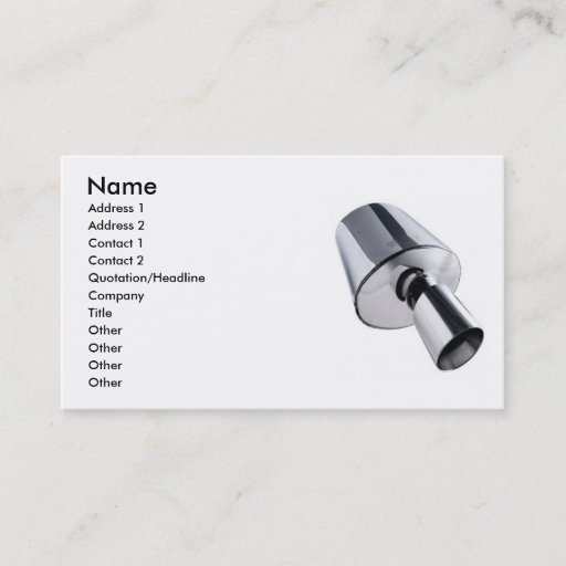 Customizable Car Muffler Business Card