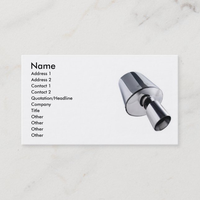 Car Muffler Business Card (Front)