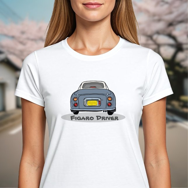 Car Name Lapis Grey Figaro Driver Figarations T-Shirt (Add your name to this cute lapis figaro driver t-shirt! Perfect to wear whilst driving your cute car)