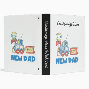 Car New Dad It's a Boy Gifts Binder