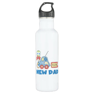 Car New Dad It's a Boy Water Bottle
