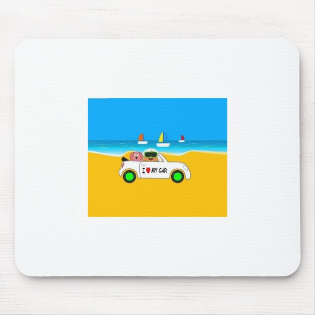 Car of Pou Mouse Pad (Front)