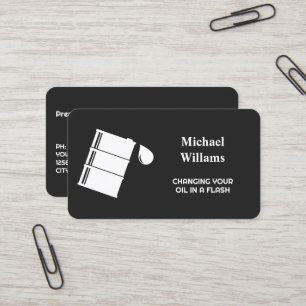 Car Oil Change Business Card