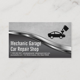 Car Oil change Logo Mechanic Garage Business Card