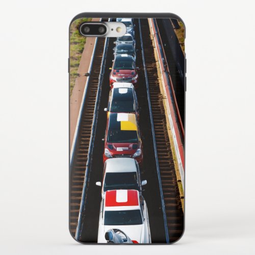 Car on car up to 10 cars on rail track iPhone 87 plus slider case