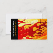 Car Painting Flames Paint Job on Car Business Card (Front/Back)