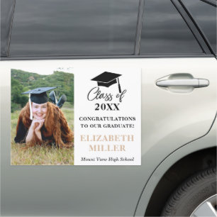 Car Parade Graduation Photo Car Decor Magnet