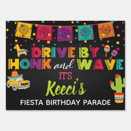 Car Parade Yard Sign _ Fiesta