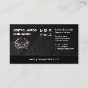 Car Parts and Services Dealership Auto Shop Business Card
