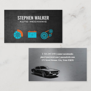 Car Parts and Vintage Vehicle Business Card