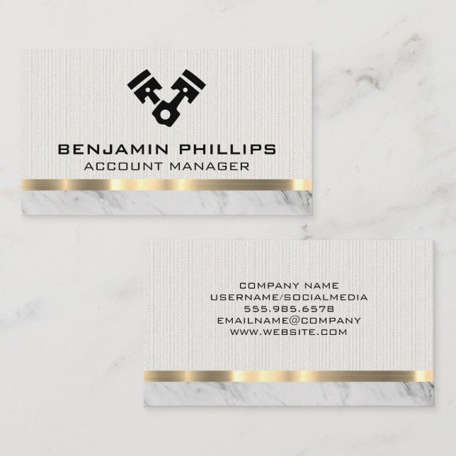 Car Piston | Lux Business Card (Front/Back)