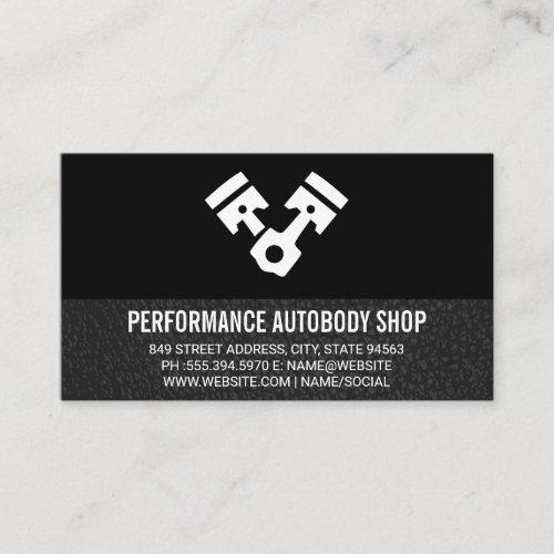 Car Pistons  Auto Shop Business Card