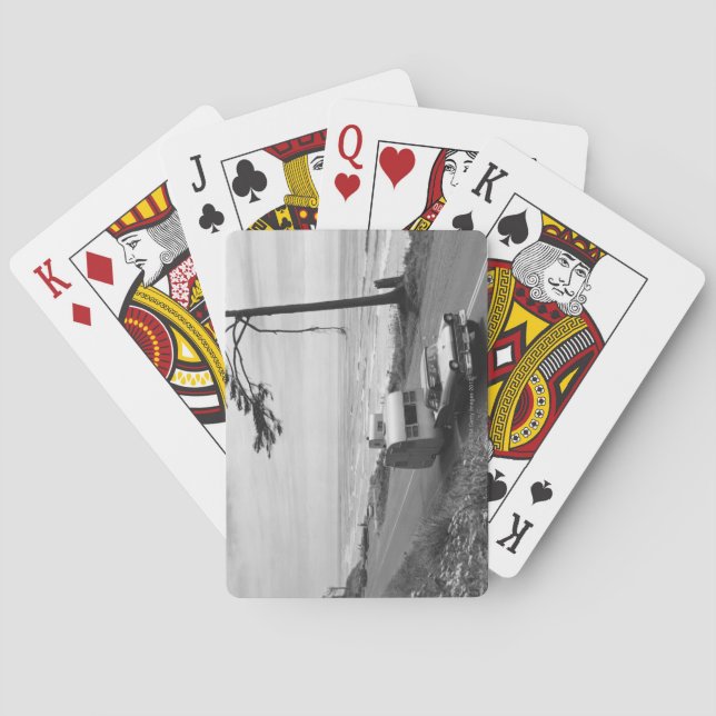 Car Pulling Trailer Poker Cards (Back)