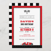 Car Race Birthday Invitation (Front/Back)