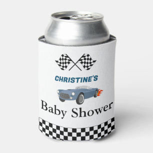 Car race boy Baby shower party Can Cooler