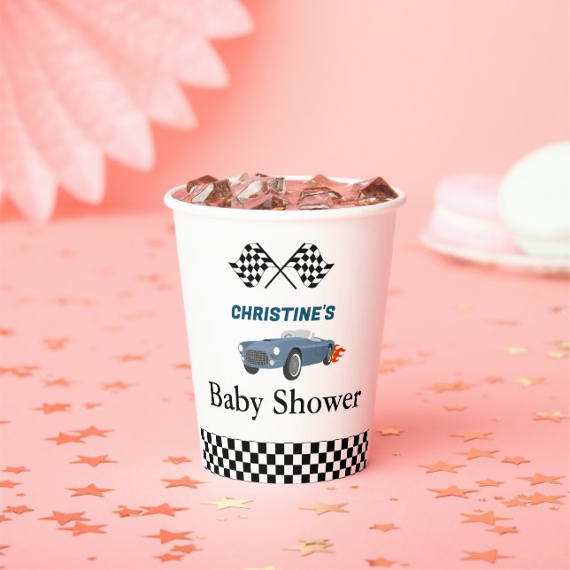 Car race boy Baby shower party Paper Cups (Insitu)