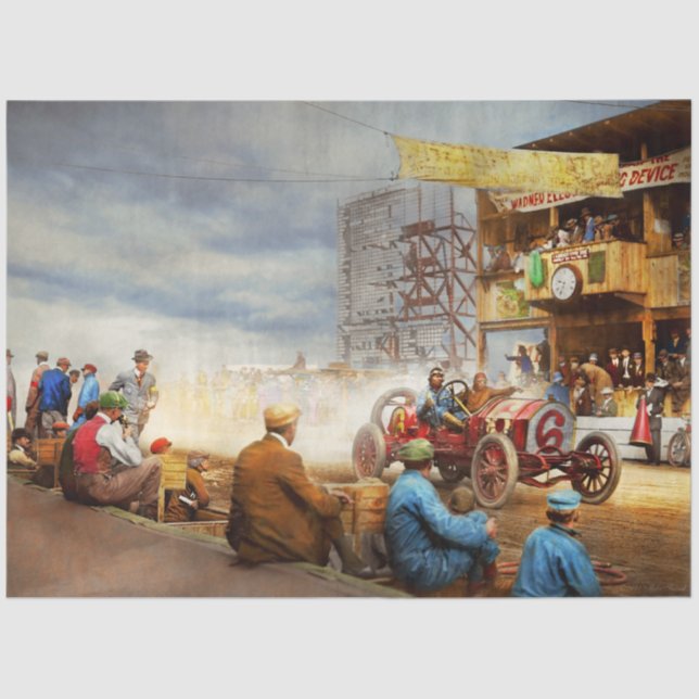 Car - Race - Eat my dust 1910 Tissue Paper (Front)