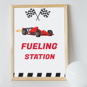 Car Race Growing Up Two Fast Fueling Station Sign