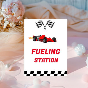 Car Race Growing Up Two Fast Fueling Station Sign