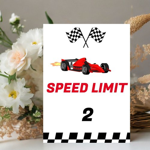 Car Race Growing Up Two Fast Speed Limit Sign