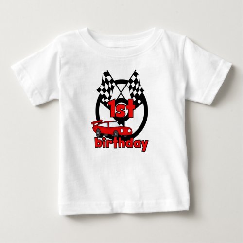 Car Racing 1st Birthday Baby T_Shirt