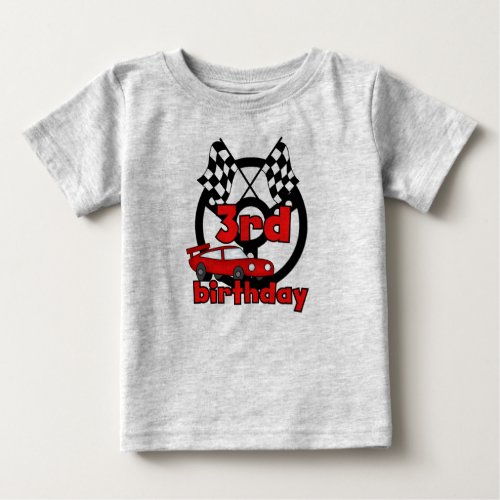 Car Racing 3rd Birthday Baby T_Shirt