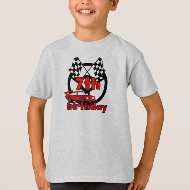 Car Racing 7th Birthday T-Shirt (Front)