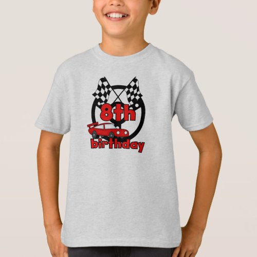 Car Racing 8th Birthday T_Shirt