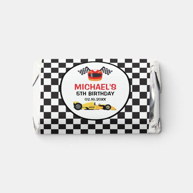 Car Racing Birthday Hershey's Miniatures (Front)