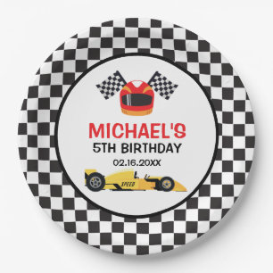 Car Racing Birthday Paper Plates