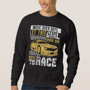 Car Racing Checkered Flag Automobile Female Motor  Sweatshirt