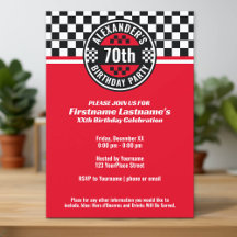 Car Racing Checkered Flag Birthday Party