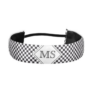 Car Racing / Chess Pattern + your backgr. & ideas Athletic Headband