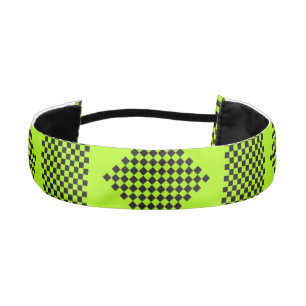 Car Racing / Chess Pattern + your backgr. & ideas Athletic Headband