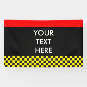 Car Racing / Chess Pattern + your backgr. & ideas Banner