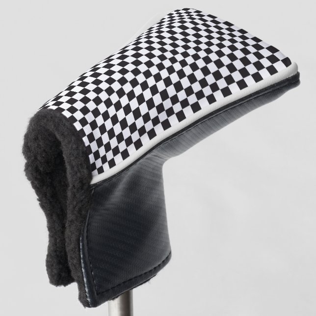 Car Racing / Chess Pattern + your backgr. & ideas Golf Head Cover (3/4 Front)
