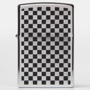 Car Racing / Chess Pattern + your backgr. & ideas Zippo Lighter
