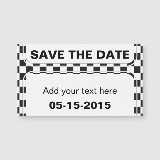 Car Racing / Chess Pattern + your backgr. & text (Front)